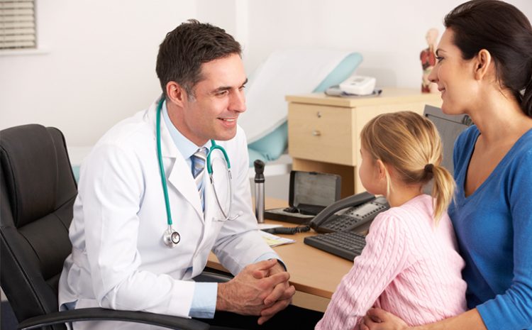 A family doctor in Williams Lake consulting the patient